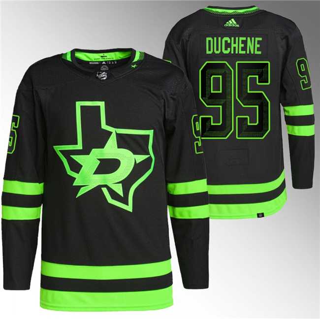 Men%27s Dallas Stars #95 Matt Duchene Black Stitched Jersey->dallas stars->NHL Jersey